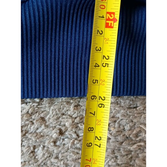 Adidas Track Jacket Mens Large Embroidered Navy Blue Full Zip Pockets Vintage - Picture 9 of 9